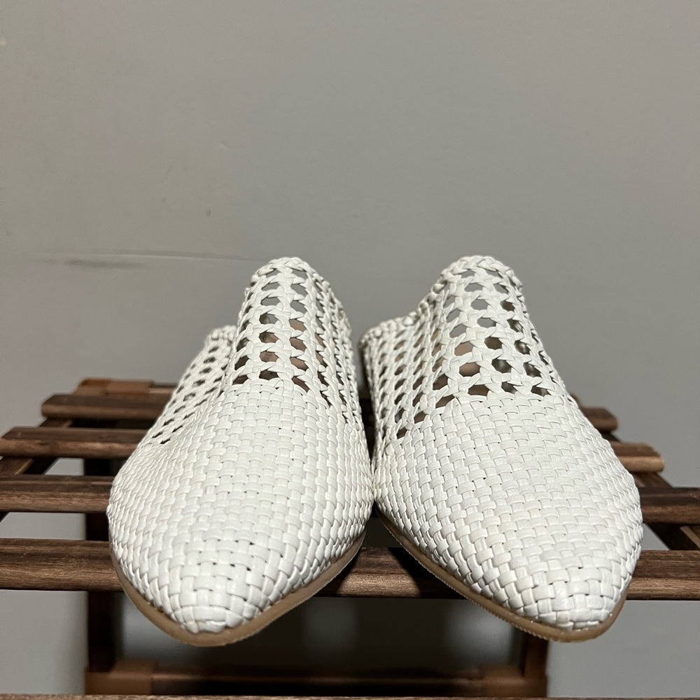 Gaimo Women’s Size 10 White Woven Leather Mules - Picture 2 of 9